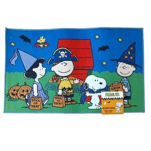 Peanuts Snoopy & Friends Fall Halloween Themed Accent Rug NWT